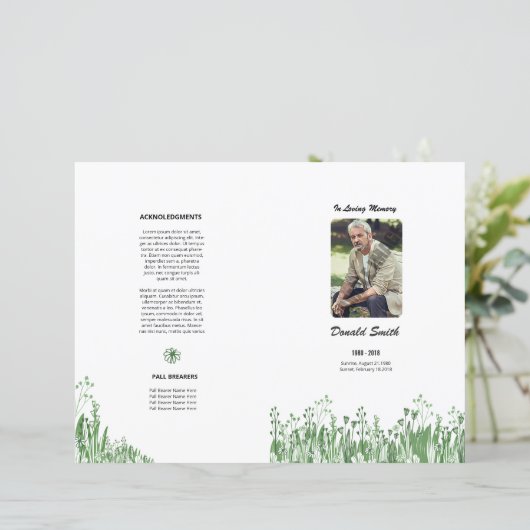 Modèle du programme funéraire (Debout devant)