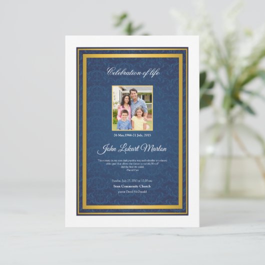 Modèle du programme funéraire (Debout devant)