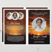 Modèle du programme funéraire (Devant / Derrière)