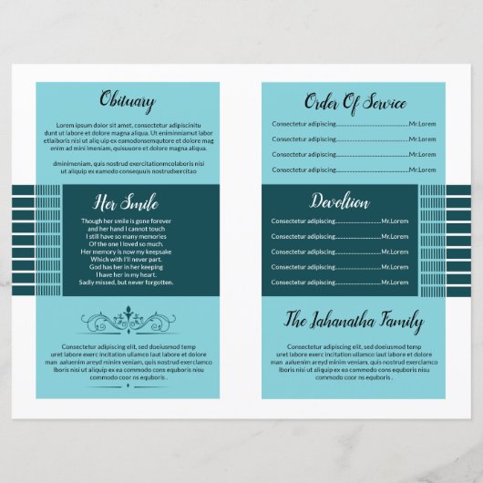 Modèle du programme funéraire (Dos)