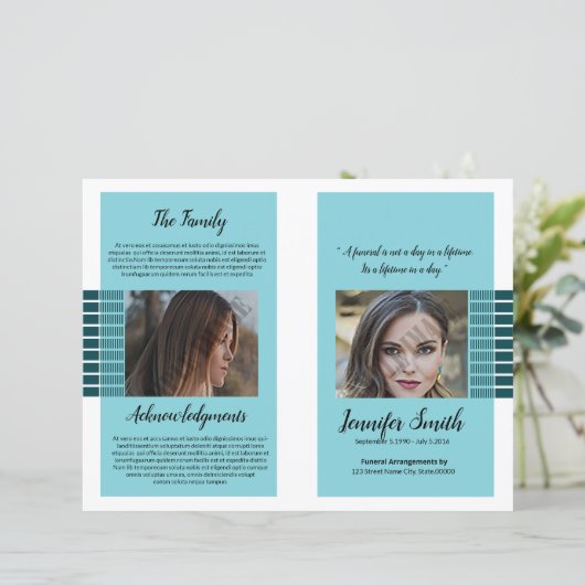 Modèle du programme funéraire (Debout devant)