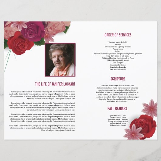 Modèle du programme funéraire (Dos)