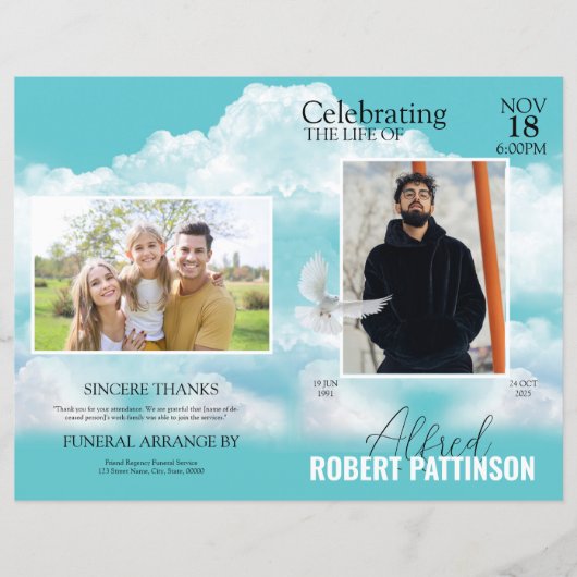 Modèle du programme funéraire Blue Sky (Devant)