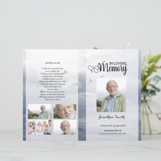 Modèle du programme funéraire Blue sky (Debout devant)