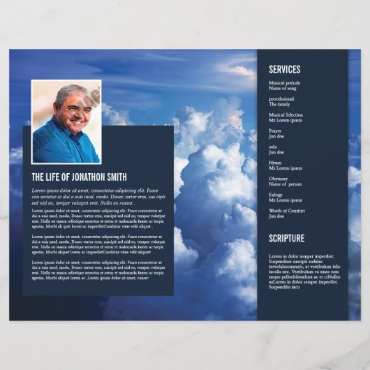 Modèle du programme funéraire Blue Sky (Dos)