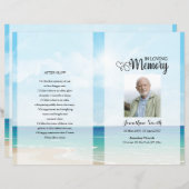 Modèle du programme funéraire Blue sky & Beach (Devant / Derrière)