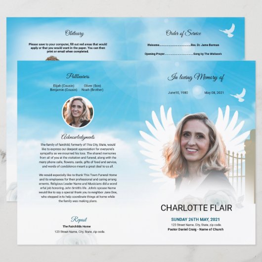 Modèle du programme funéraire céleste (Devant / Derrière)