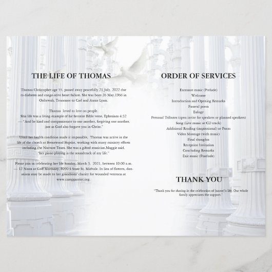 Modèle du programme funéraire céleste (Dos)