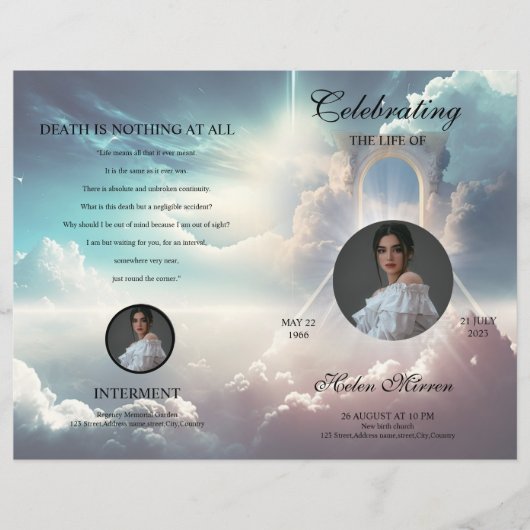 Modèle du programme funéraire céleste (Devant)