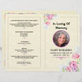 Modèle du programme funéraire commémoratif (Devant / Derrière)