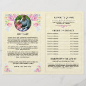 Modèle du programme funéraire commémoratif (Dos)