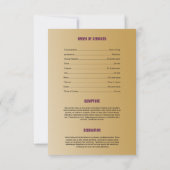 Modèle du programme funéraire commémoratif (Dos)