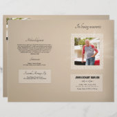 Modèle du programme funéraire commémoratif (Devant / Derrière)