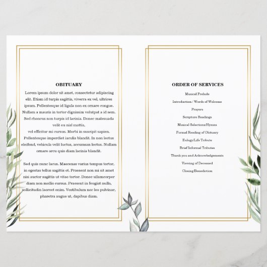 Modèle du programme funéraire de feuille (Dos)