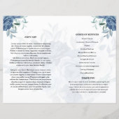 Modèle du programme funéraire de fleurs bleues (Dos)