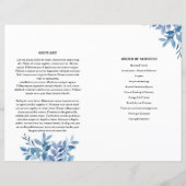 Modèle du programme funéraire de la feuille bleue (Dos)