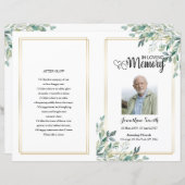 Modèle du programme funéraire de la feuille verte (Devant / Derrière)