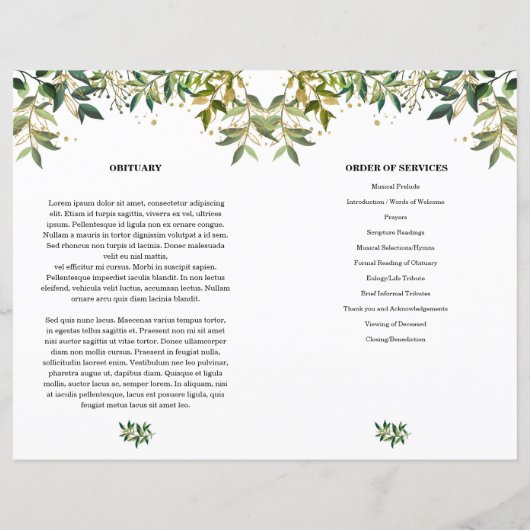 Modèle du programme funéraire de la gauche verte (Dos)