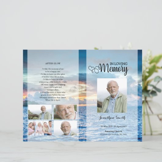 Modèle du programme funéraire de la plage bleue (Debout devant)