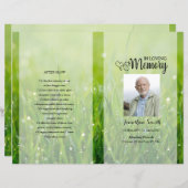 Modèle du programme funéraire de nature verte (Devant / Derrière)