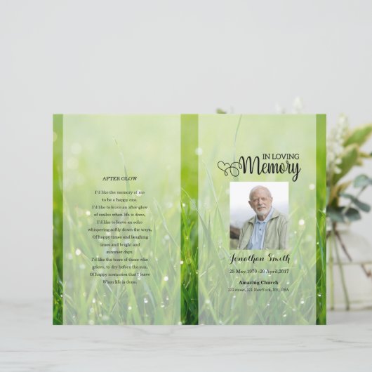 Modèle du programme funéraire de nature verte (Debout devant)