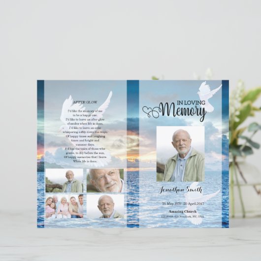 Modèle du programme funéraire de plage bleue et de (Debout devant)