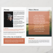 Modèle du programme funéraire de style journal (Dos)