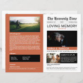 Modèle du programme funéraire de style journal (Devant / Derrière)