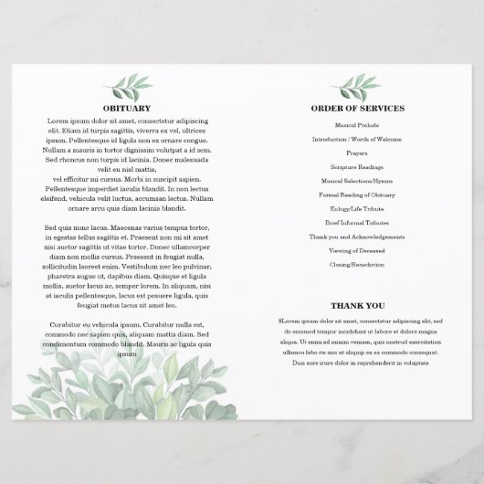 Modèle du Programme funéraire de verdure (Dos)