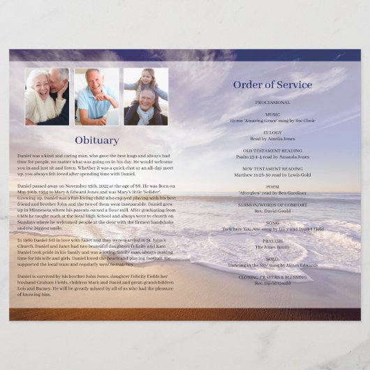 Modèle du programme funéraire des vagues (Dos)