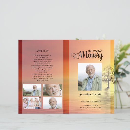 Modèle du programme funéraire du coucher du soleil (Debout devant)