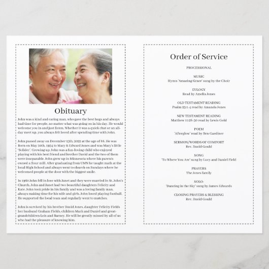 Modèle du programme funéraire essentiel (Dos)