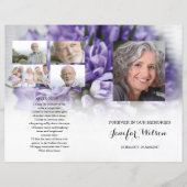 Modèle du programme funéraire fleuri violet (Devant)