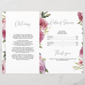 Modèle du programme funéraire floral (Dos)