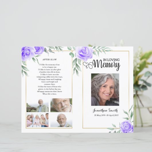 Modèle du programme funéraire floral (Debout devant)