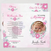 Modèle du programme funéraire floral (Devant / Derrière)