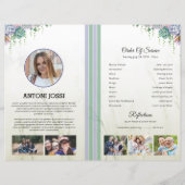 Modèle du programme funéraire floral (Dos)