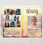 Modèle du programme funéraire floral (Devant / Derrière)