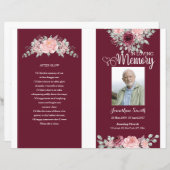 modèle du programme funéraire floral (Devant / Derrière)