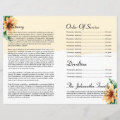 Modèle du programme funéraire floral (Dos)