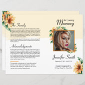 Modèle du programme funéraire floral (Devant / Derrière)