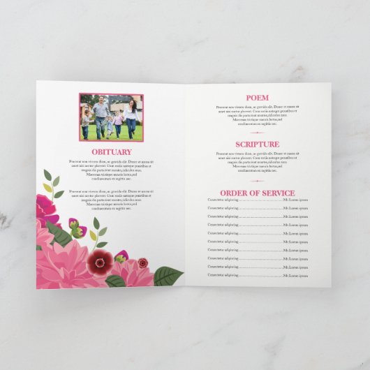 Modèle du programme funéraire floral (Intérieur)