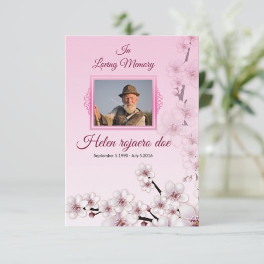 Modèle du programme funéraire floral (Debout devant)