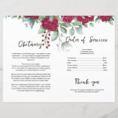 Modèle du programme funéraire floral (Dos)