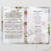 Modèle du programme funéraire floral blanc (Dos)