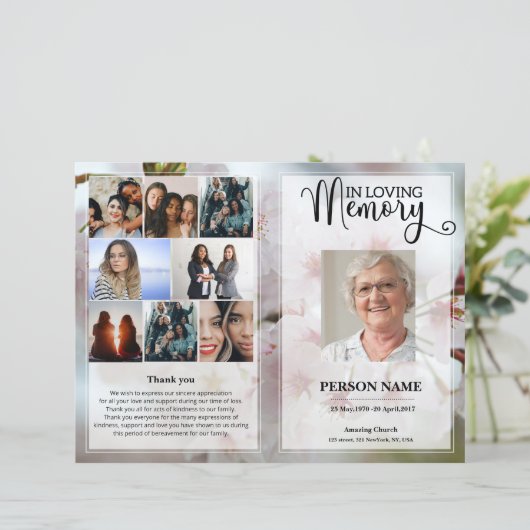 Modèle du programme funéraire floral blanc (Debout devant)