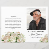 Modèle du programme funéraire floral blanc (Devant)