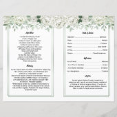 Modèle du programme funéraire floral blanc (Dos)