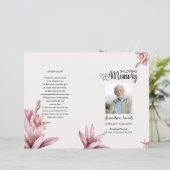 Modèle du programme funéraire floral d'aquarelle (Debout devant)