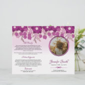 Modèle du programme funéraire floral imprimable (Debout devant)